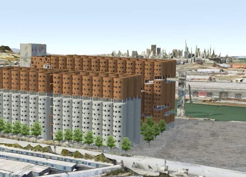 Modular Habitat with Tetris-Inspired Layout and Community Spaces