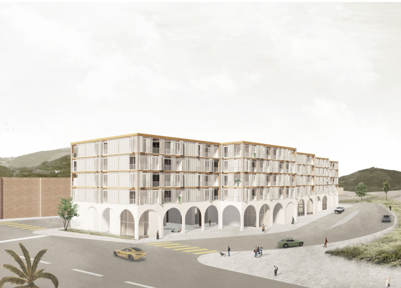 Charred Wooden Shingles and Mass Timber Structure Reimagine Urban Housing Solutions