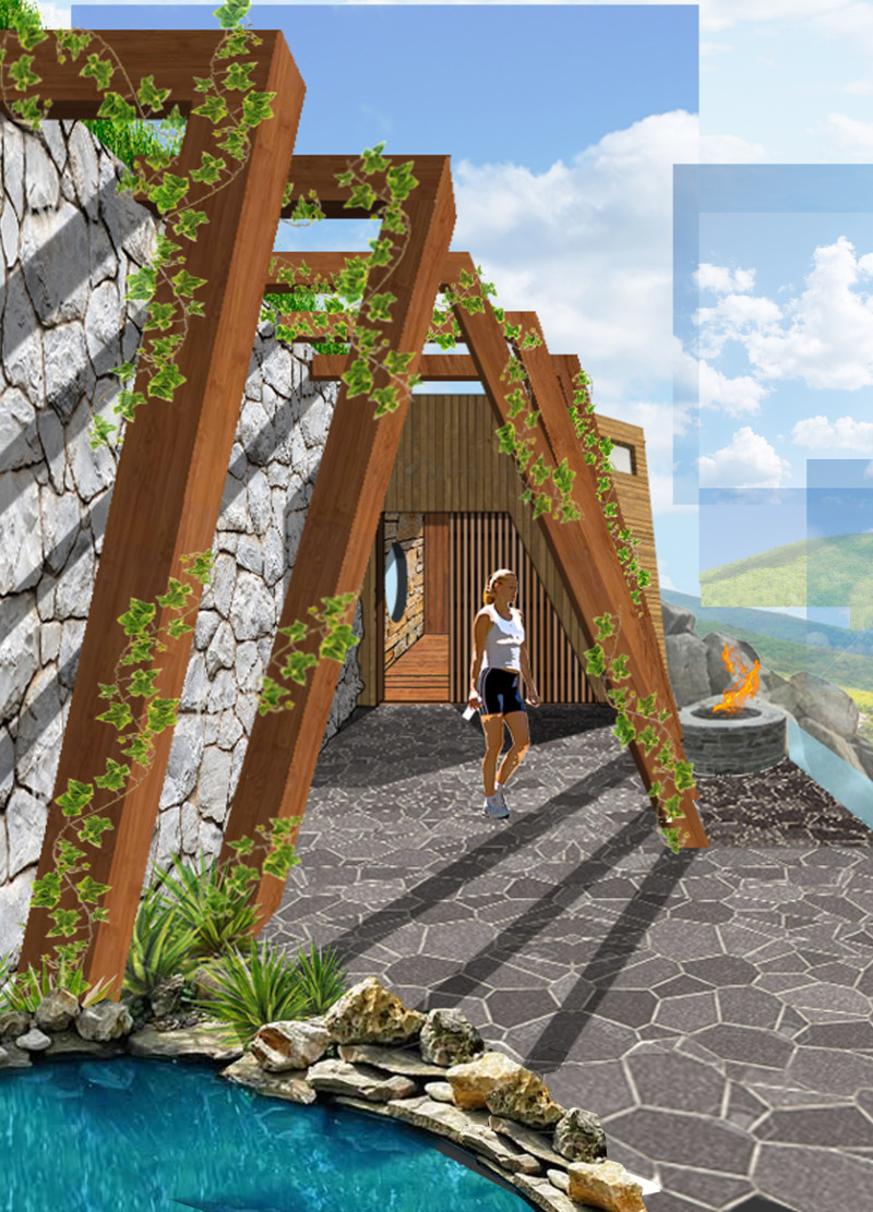 Glass Flooring and Local Lumber Create a Harmonious Cabin Experience