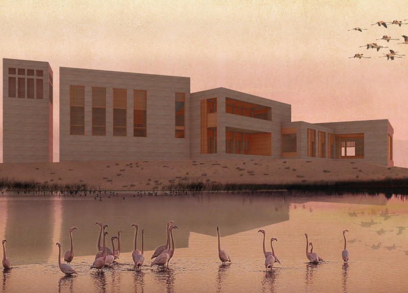 Cubic Monoliths in Rammed Earth Enhancing Wetland Perspectives