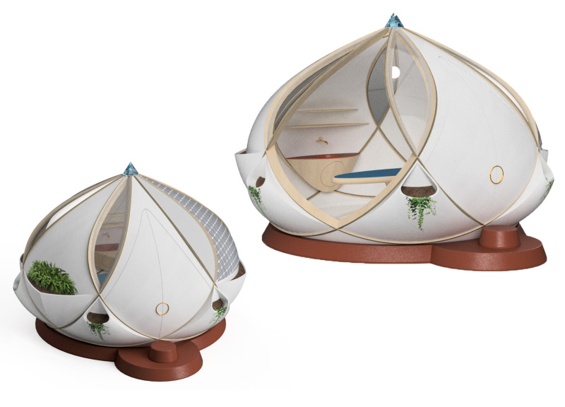 Natural Material Sanctuary Embracing Geometric Balance