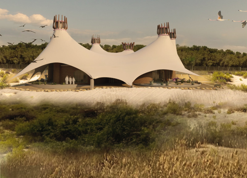 Climate Veil and Coral Structure Enhancing Visitor Experience at Wetlands