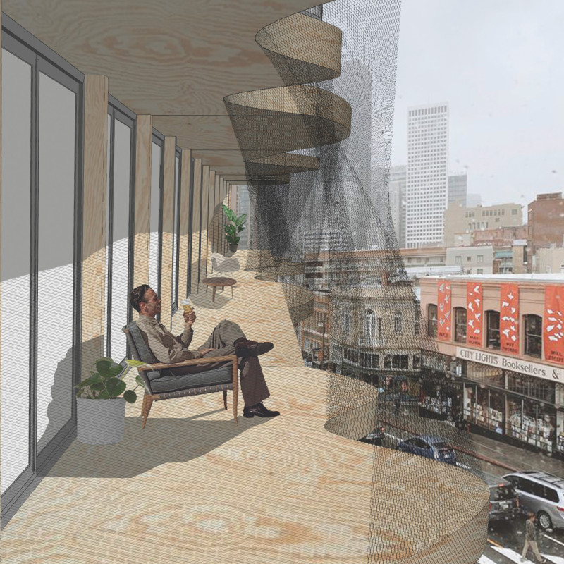 Timber and Mesh Housing Integrating Community Spaces in San Francisco