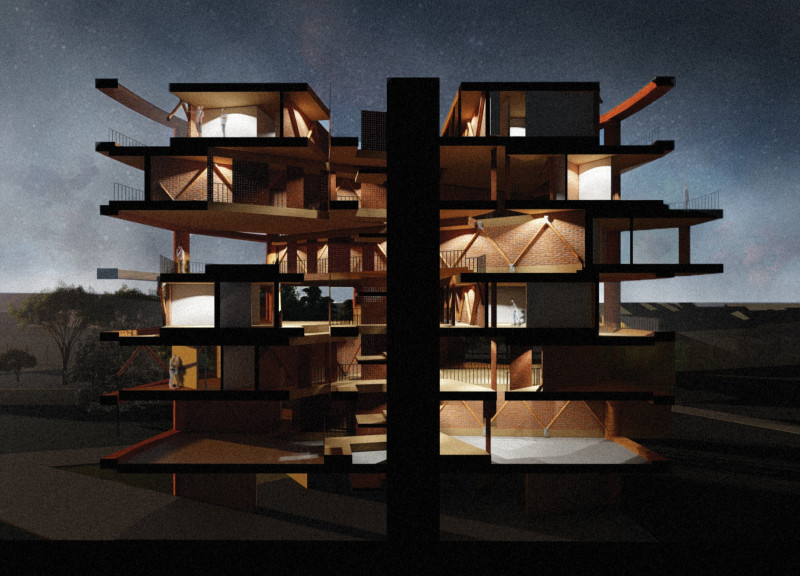 Reimagining Gas-Holders with Rotating Timber Modules and Community Parks