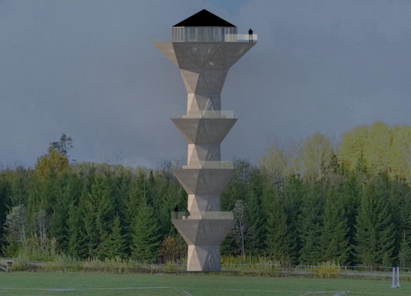 Galvanized Structure with 360-Degree Views and Platowood Elements