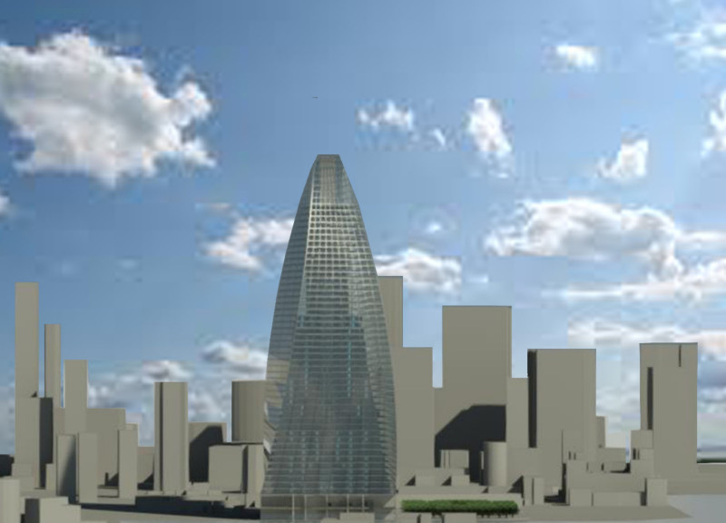 Twisted Façade with Photovoltaic Glass Elevates Urban Interaction