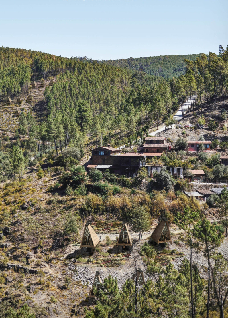 Elevated Meditation Cabins with Cross-Laminated Timber and Sustainable Features