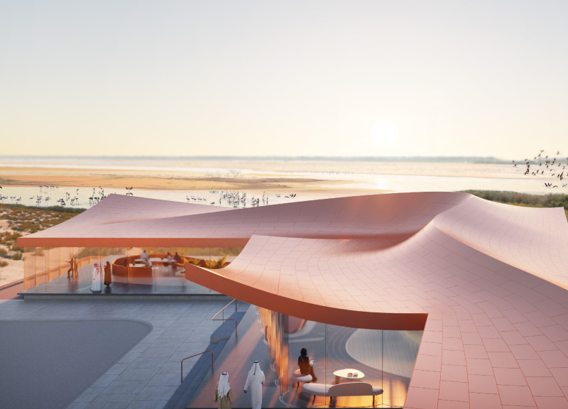 Fluid Canopy of Structural Glass and Carbon Fiber in a Wetland Reserve