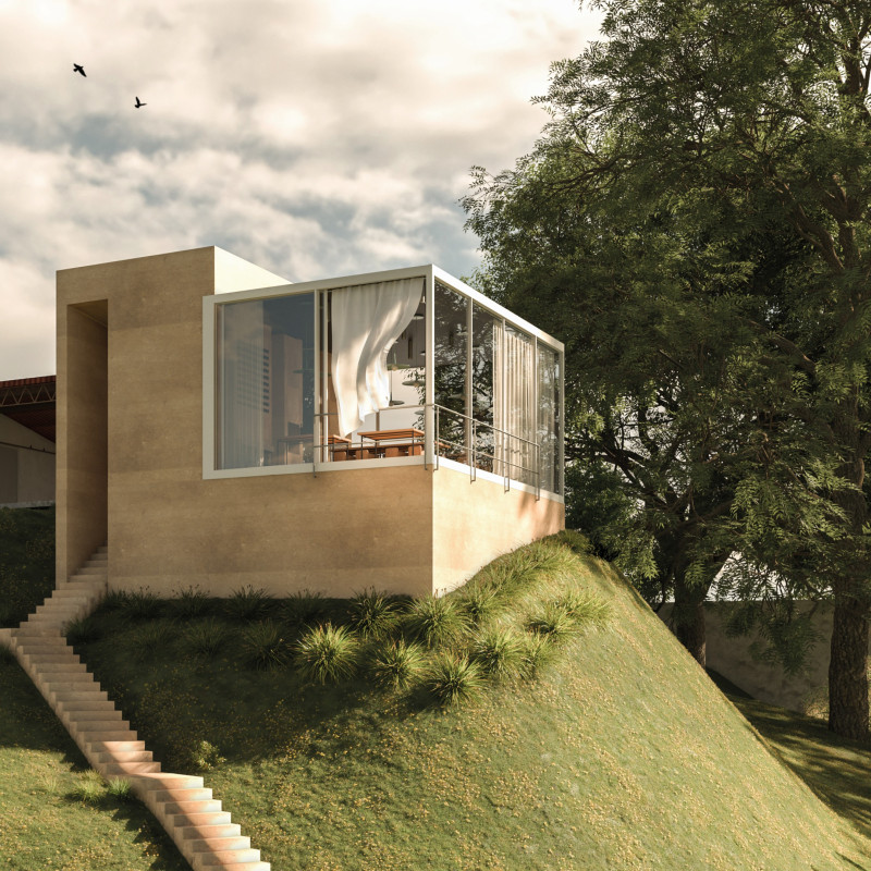 Panoramic Tasting Experience in Rammed Earth Structures