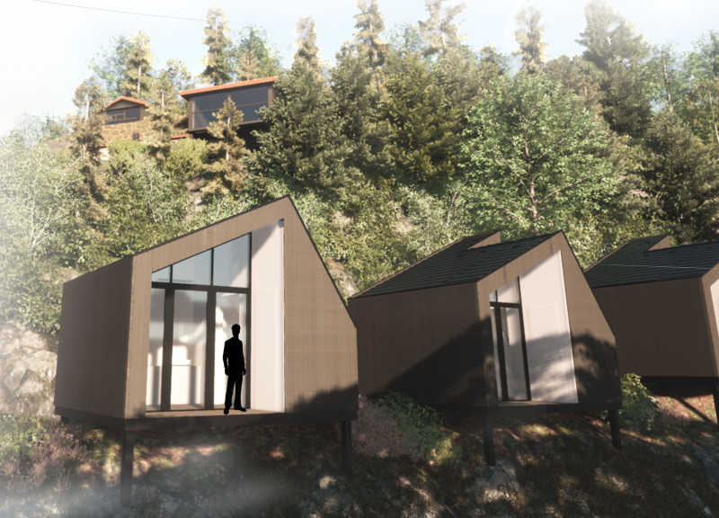 Modular Cabins Crafted from Laminated Timber and Featuring Sustainable Solar Solutions