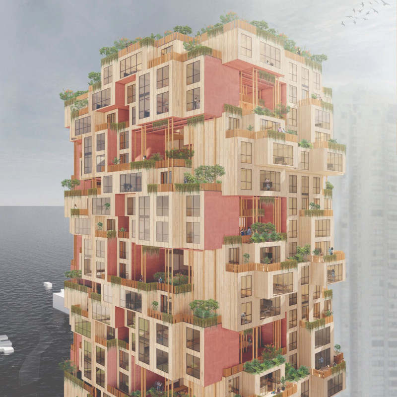 Elevated Timber Living with Sustainable Cross-Laminated Modules