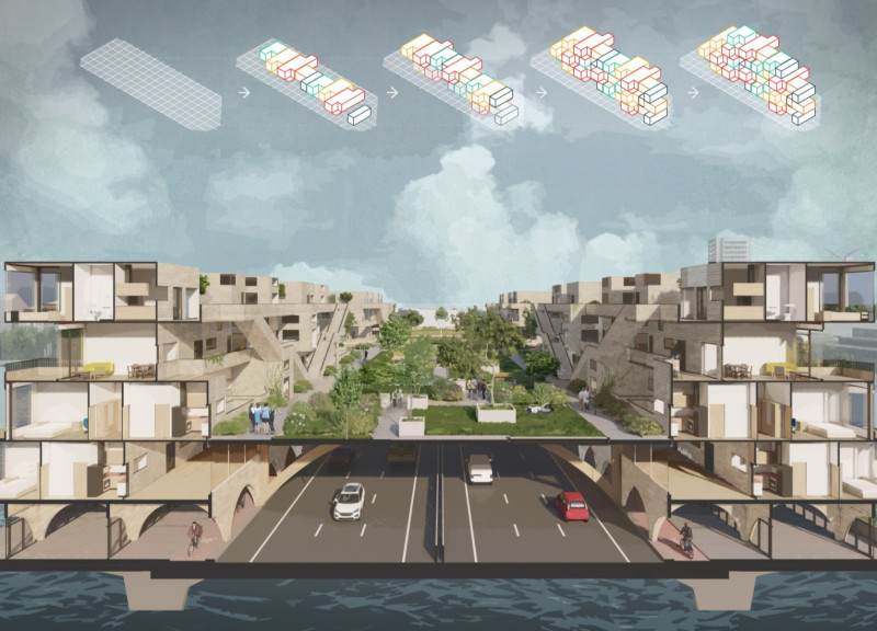 Affordable Prefabricated Housing Integrated with Green Public Spaces