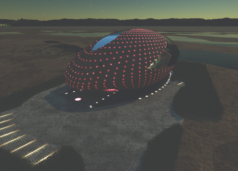 Fluid Forms and Sustainable Solutions Through Cross-Laminated Timber and Charred Shingles