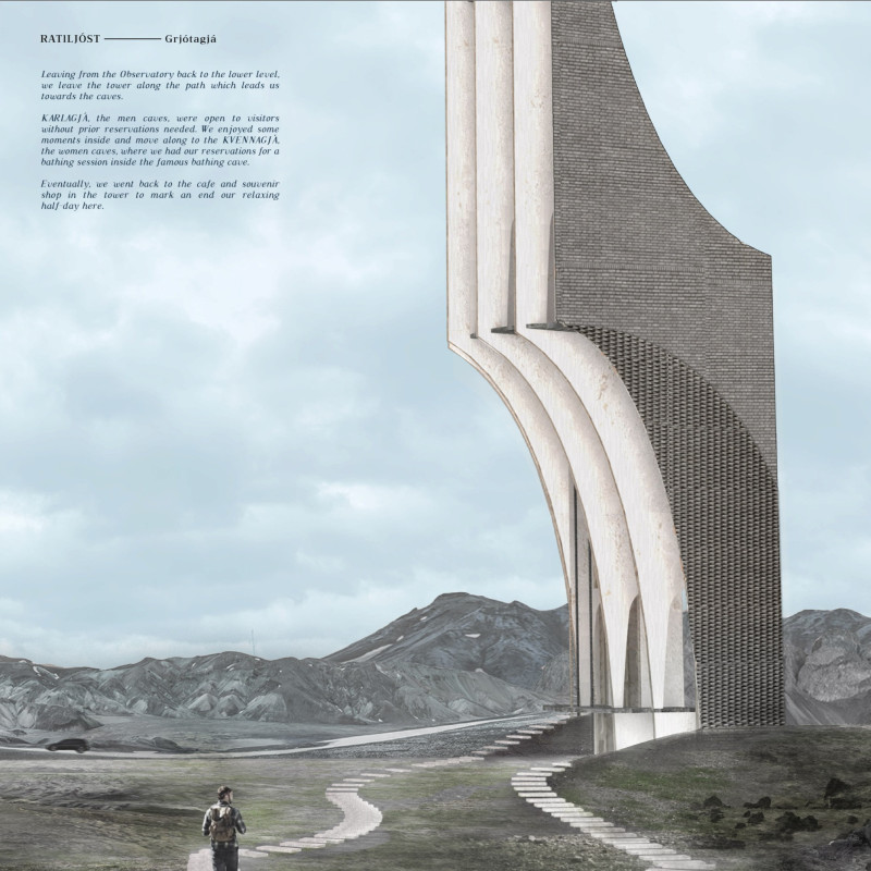 Observatory Tower Offering Elevated Views of Tectonic Landscapes