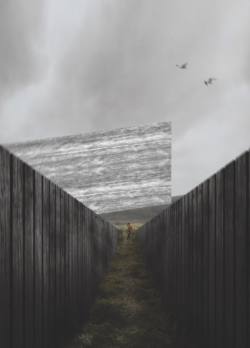 Wind-Sculpted Cinema with Compacted Earth Walls and a Green Roof