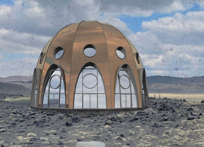 Rammed Earth and Copper Facade Enveloping a Spiritual Space in Iceland