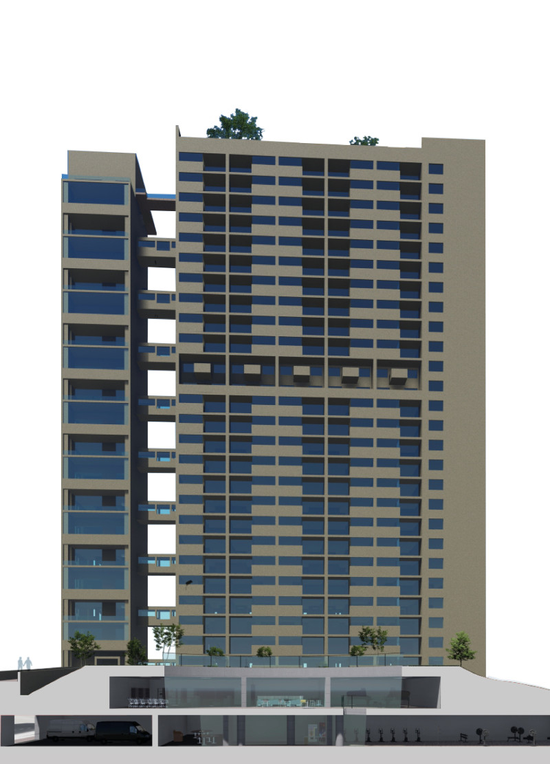 Green Roof Garden and Jardin D'hiver in an Urban Community Center