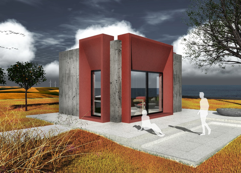 Self-Healing Concrete Panels in Sustainable Compact Housing