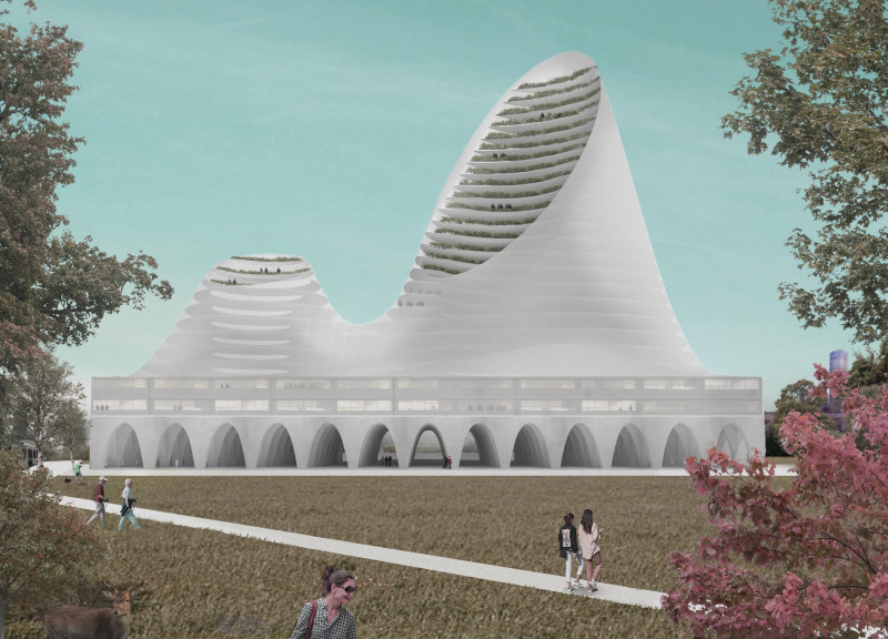 Biophilic Design with Green Features and Smooth Curves in Urban Revitalization