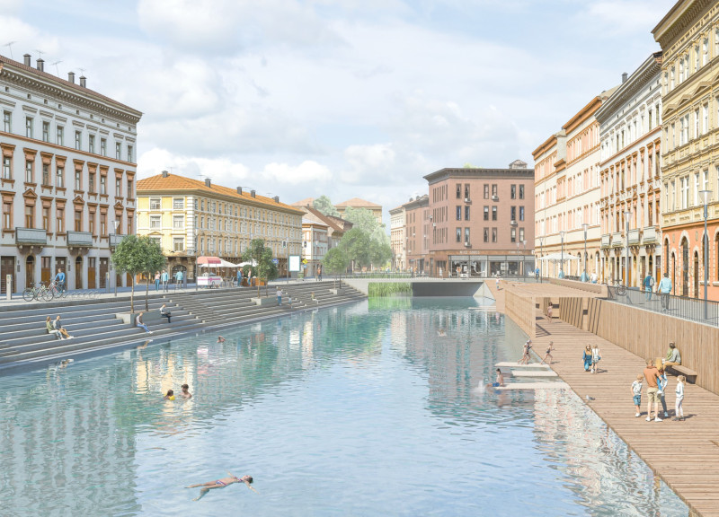 Natural Filtration Through Crushed Stone and Green Oases in Urban Revitalization