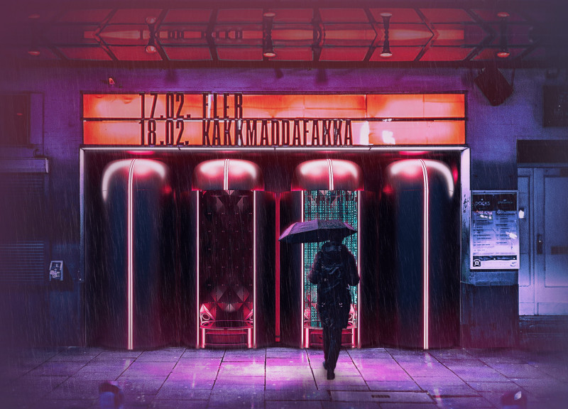 Neon-Edged Diode Installation for Immersive Digital Interaction