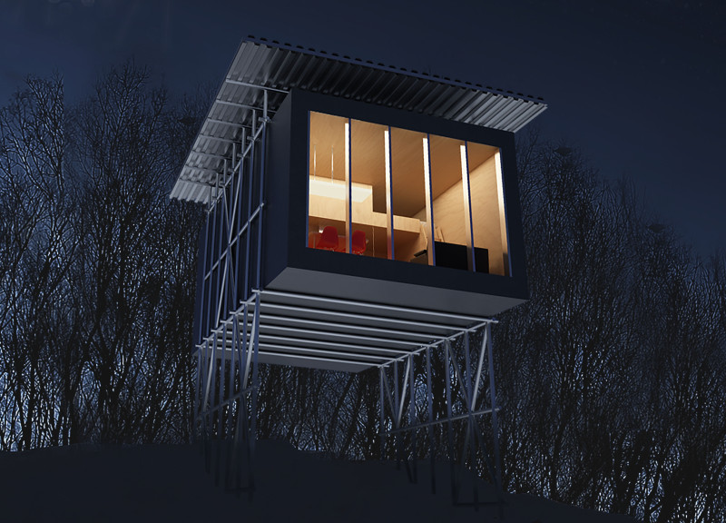 Laminated Timber Microhome with Hydroponic Systems