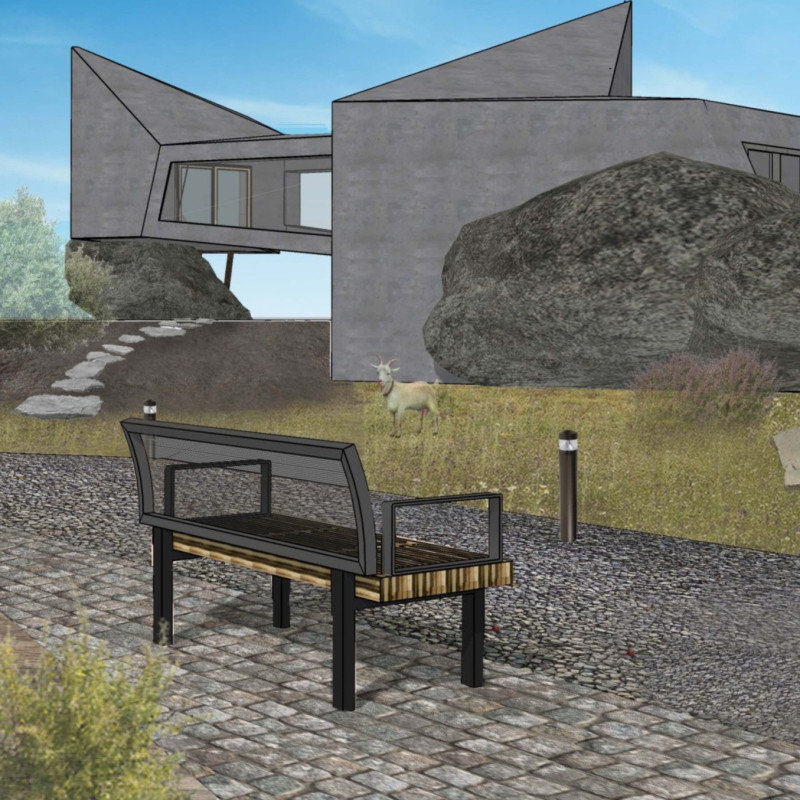 Jagged Concrete Form Overlooking Icelandic Landscapes