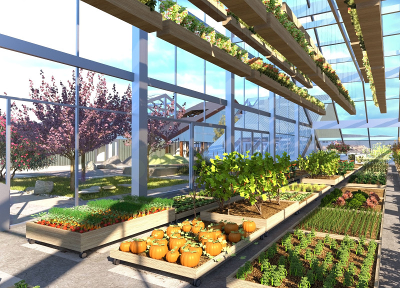 Vertical Gardens and Geothermal Energy in a Nature-Focused Restaurant