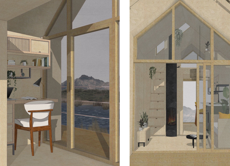 Eelgrass Insulated Floating Home with Wattle and Daub Walls