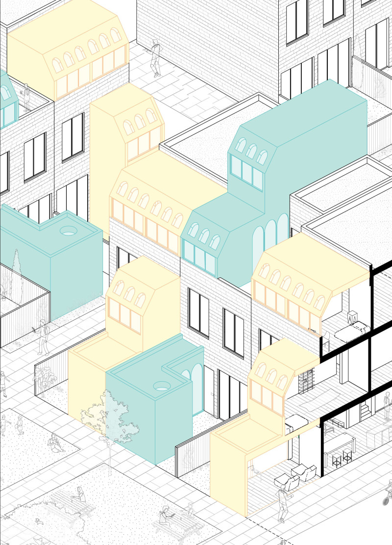 Expandable Narrow Houses for Urban Cohesion