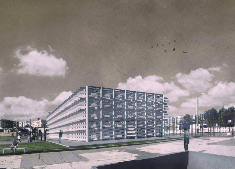 Exploring Light and Shadow Through Whitewashed Modules in a Community Pavilion