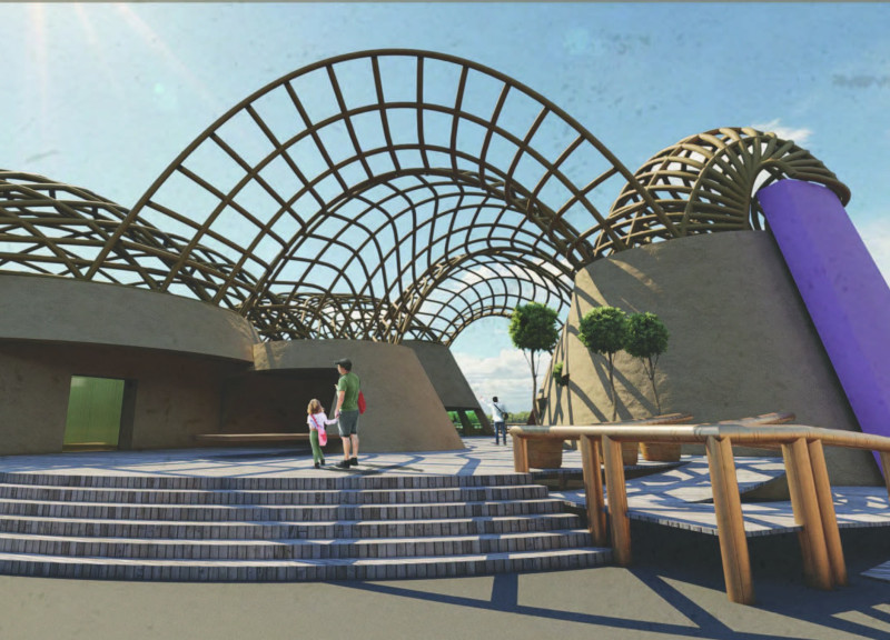 Rammed Earth and Bamboo Canopy Enhancing Wetland Interaction