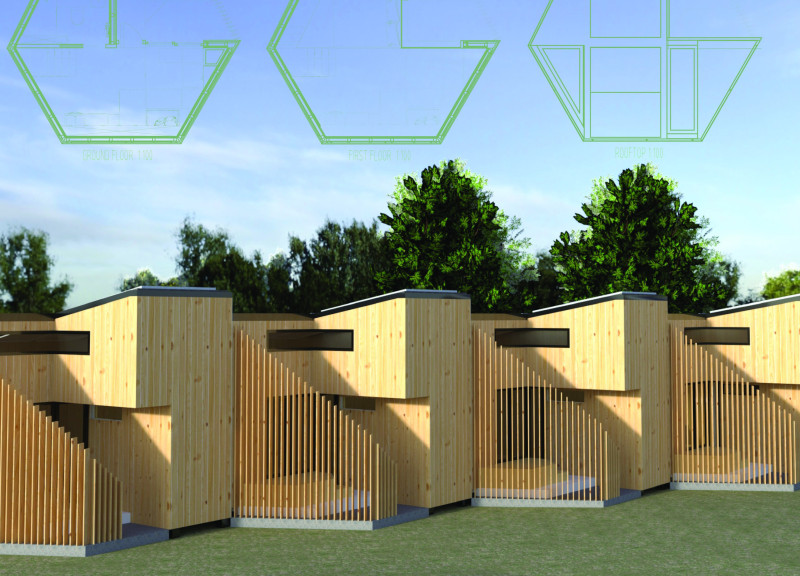 Bamboo Structure with off-Grid Solar Power and Sustainable Water Collection