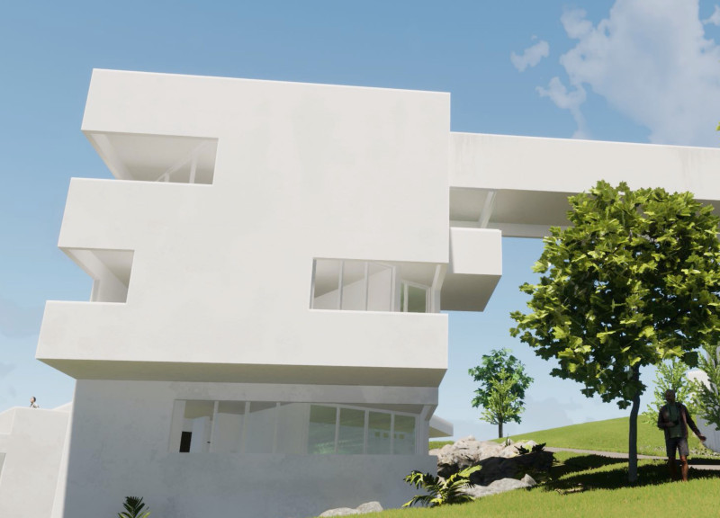 Panoramic Views Framed by White Finishes and an Infinite Pool