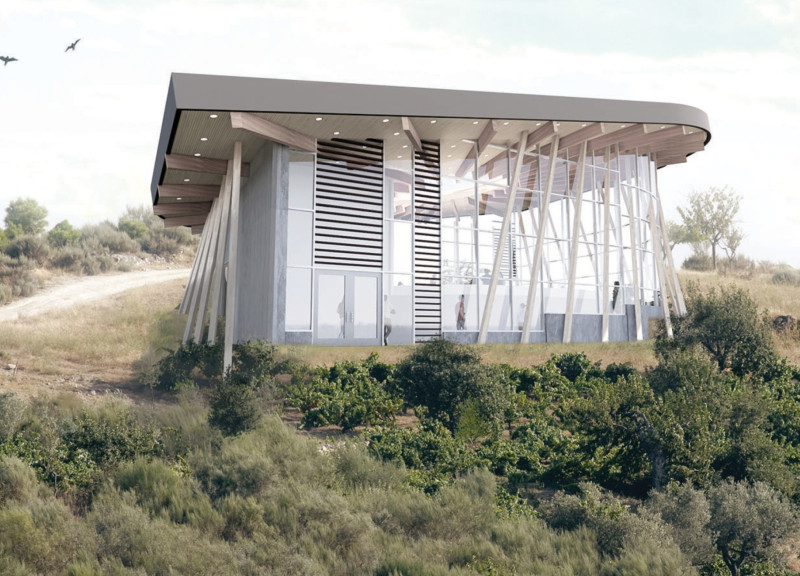 Pollution-Eating Concrete and Geothermal Systems in a Communal Gathering Space