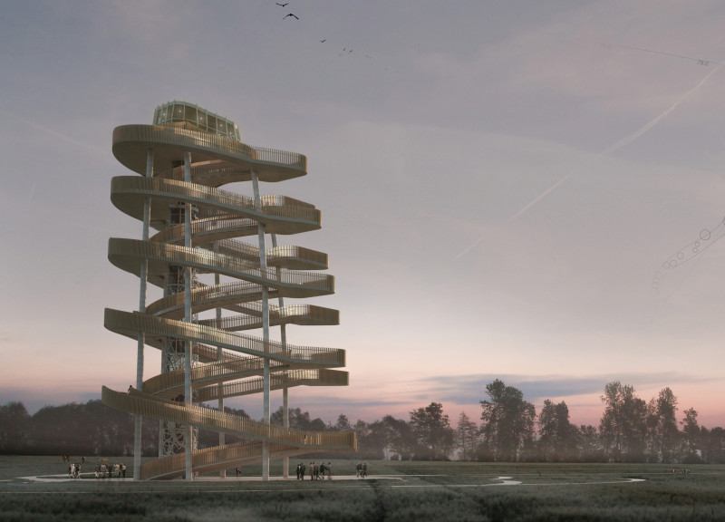 Horseshoe-Shaped Structure of Steel and Local Wood Focused on Equine Heritage