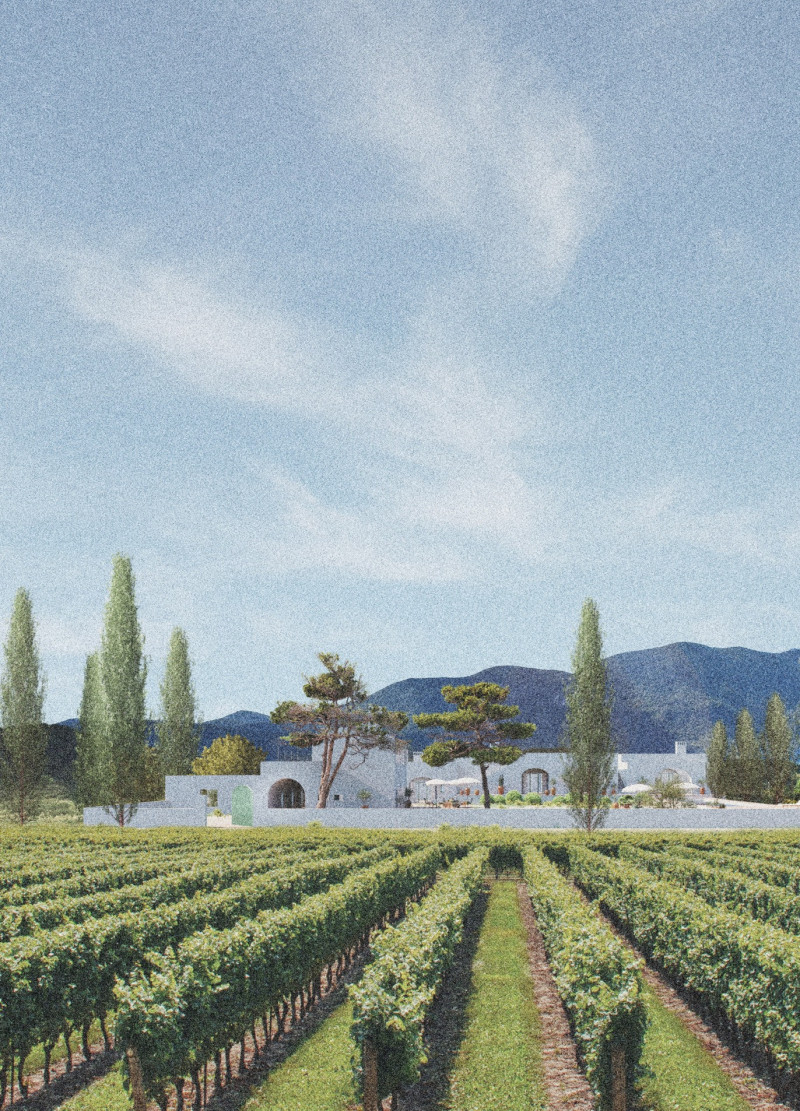 Terracotta Ceramics Framing Community Spaces in a Vineyard Setting