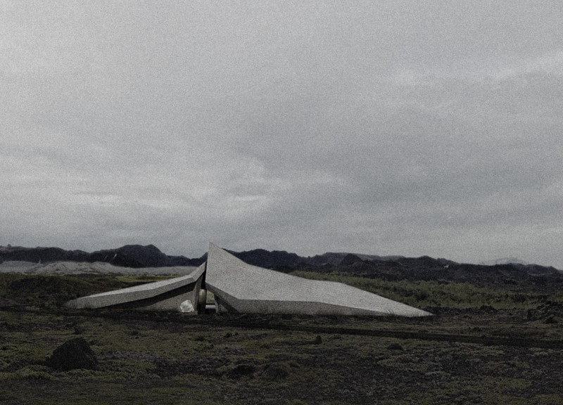 Geological Pavilion with Local Stone and Integrated Outdoor Cinema