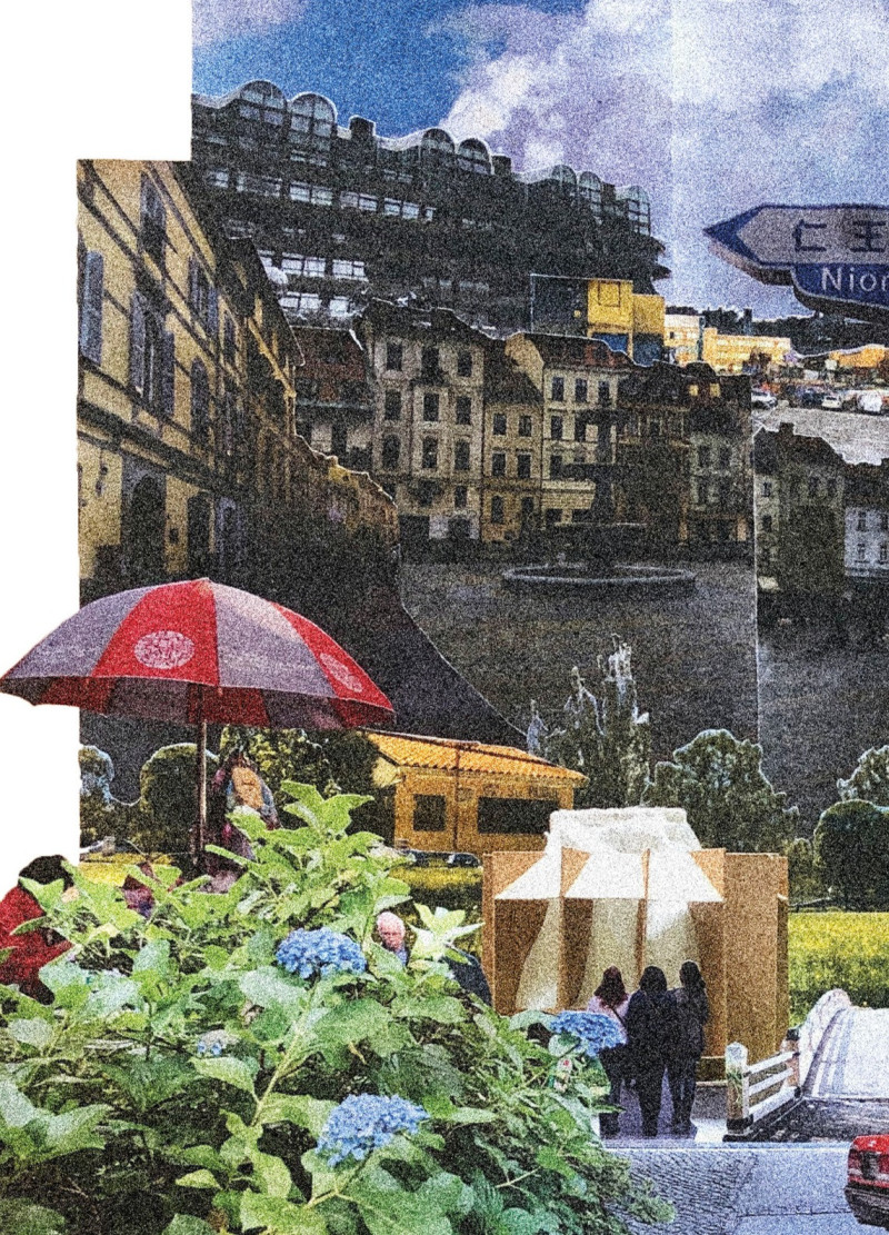 Steel and Textile Pavilion Promoting Community Dialogue on Mortality