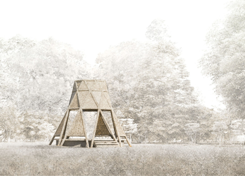 Elevated Timber Retreat with Operable Skylights and Natural Surroundings