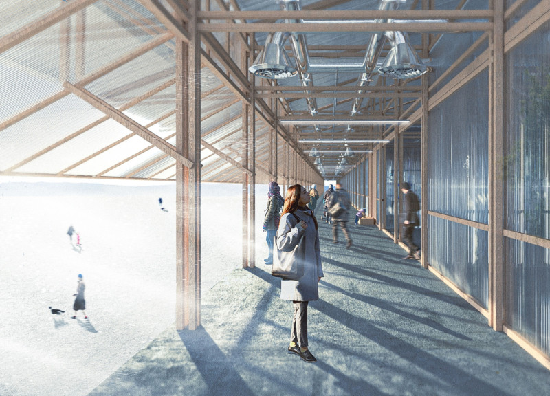 Charred Shingle Roof and Transparent Walls in a Versatile Community Space