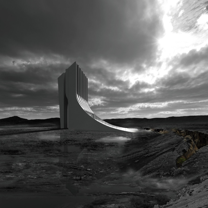 Fractured Form Amidst Geothermal Pools