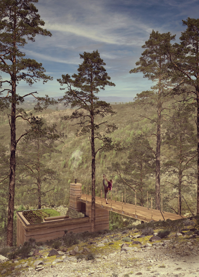 Rammed Earth Walls and Green Roof Create Sustainable Community Retreat