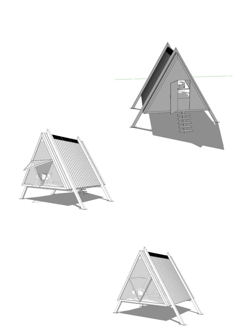 A-Frame Structure Emphasizing Natural Light and Outdoor Integration