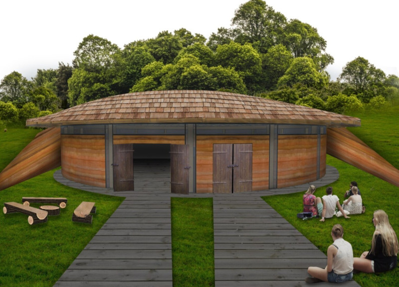 Rammed Earth Walls and Vertical Gardens Foster Community Interaction