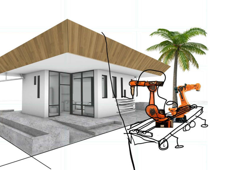 Hempcrete Microhome with Adaptive Furniture and Rainwater System