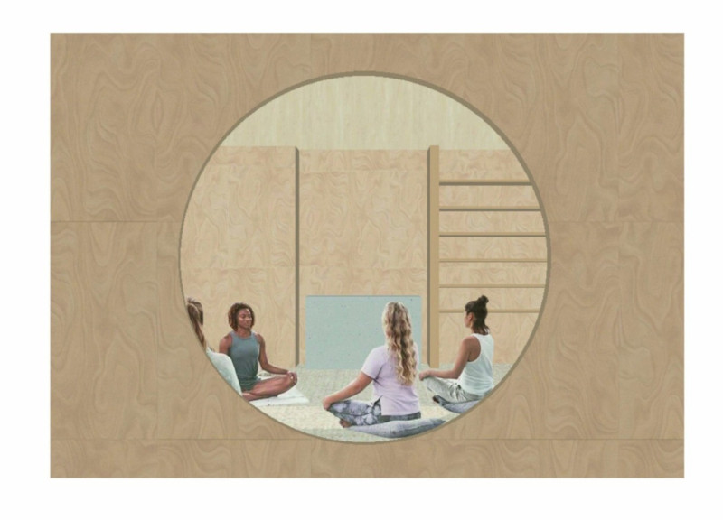 Timber Retreat with Integrated Altar and Abundant Natural Light