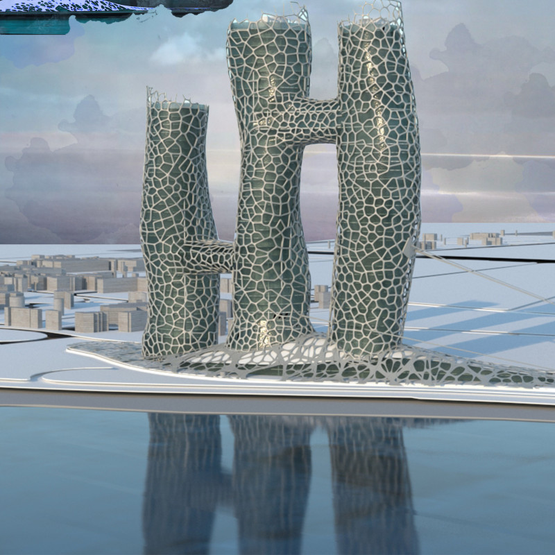 Dynamic Façade with Transparent Aluminum and Limestone for Coastal Education Center