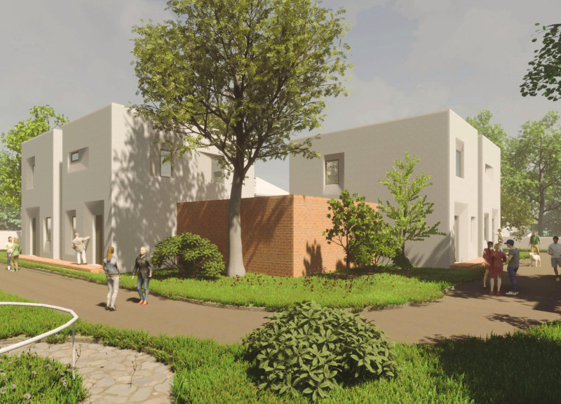 Bumpy Pathways Through Green Spaces in Semi-Detached Housing