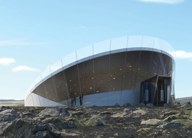 Circular Form and Green Roof Crafted from Sustainable Materials in Iceland's Volcanic Landscape